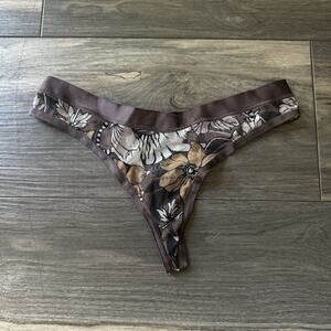 Aerie Floral Mesh Thong/Tanga – XS